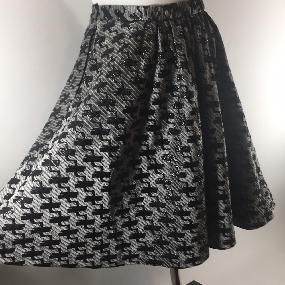 Moschino skirt striped black/grey sparkling sz 6